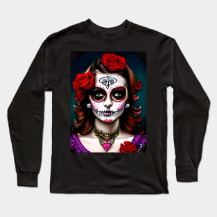 Horror Pin Up Girl Long Sleeve T-Shirt